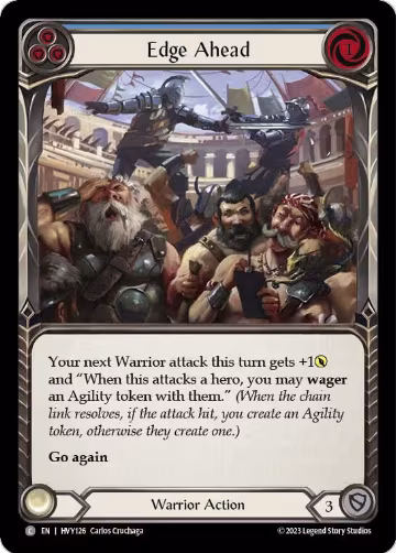 Edge Ahead (Blue) (HVY126), Heavy Hitters — Flesh & Blood card price