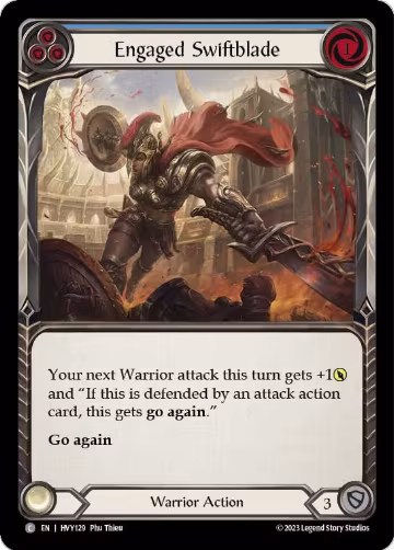 Engaged Swiftblade (Blue) (HVY129), Heavy Hitters — Flesh & Blood card price