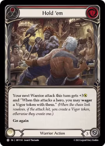 Hold 'em (Red) (HVY130), Heavy Hitters — Flesh & Blood card price