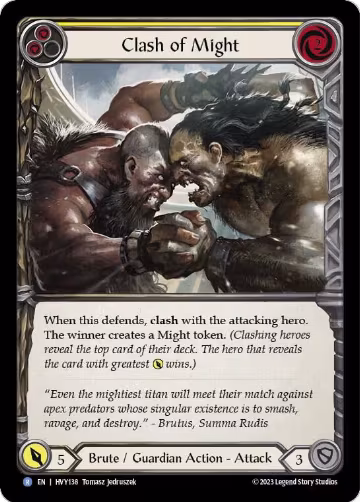 Clash of Might (Yellow) (HVY138), Heavy Hitters — Flesh & Blood card price