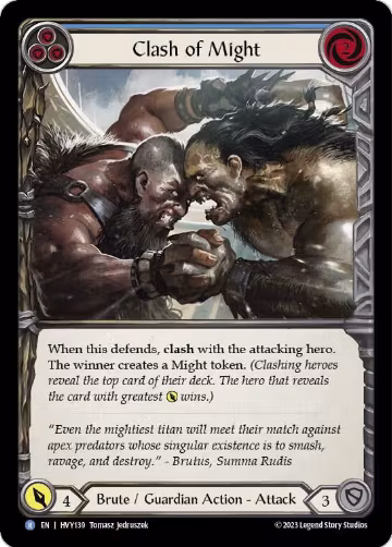 Clash of Might (Blue) (HVY139), Heavy Hitters — Flesh & Blood card price