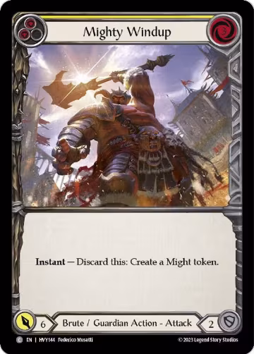 Mighty Windup (Yellow) (HVY144), Heavy Hitters — Flesh & Blood card price