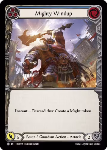 Mighty Windup (Blue) (HVY145), Heavy Hitters — Flesh & Blood card price