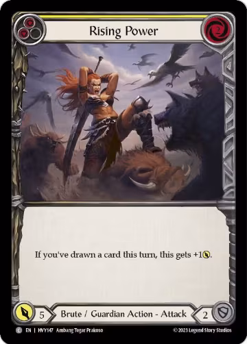 Rising Power (Yellow) (HVY147), Heavy Hitters — Flesh & Blood card price