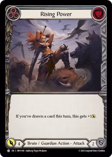 Rising Power (Blue) (HVY148), Heavy Hitters — Flesh & Blood card price