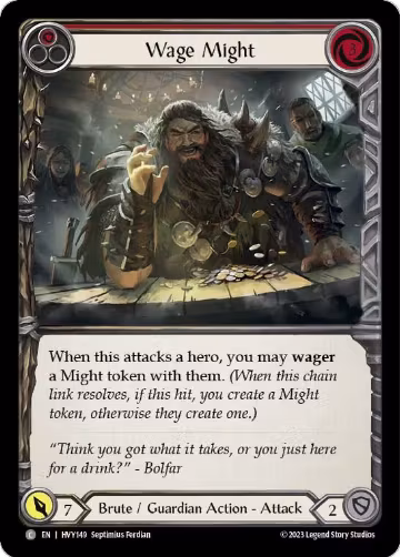 Wage Might (Red) (HVY149), Heavy Hitters — Flesh & Blood card price