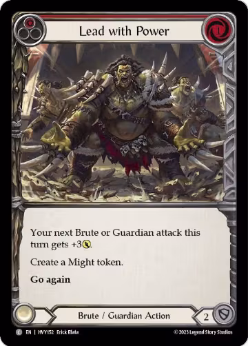 Lead with Power (Red) (HVY152), Heavy Hitters — Flesh & Blood card price