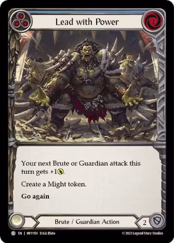 Lead with Power (Blue) (HVY154), Heavy Hitters — Flesh & Blood card price