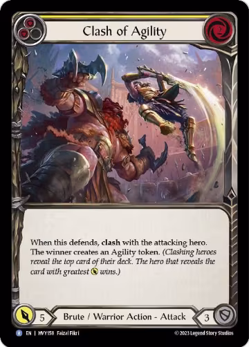 Clash of Agility (Yellow) (HVY158), Heavy Hitters — Flesh & Blood card price