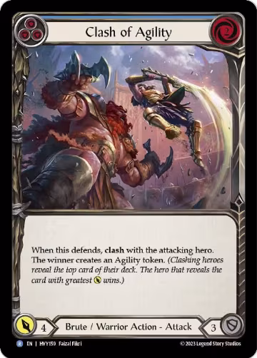 Clash of Agility (Blue) (HVY159), Heavy Hitters — Flesh & Blood card price