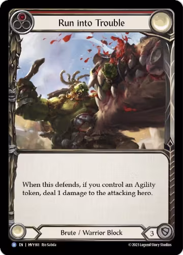 Run into Trouble (HVY161), Heavy Hitters — Flesh & Blood card price