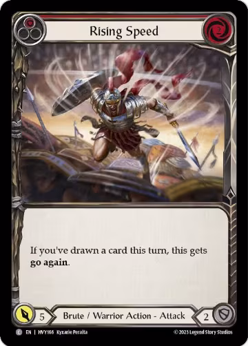 Rising Speed (Red) (HVY166), Heavy Hitters — Flesh & Blood card price