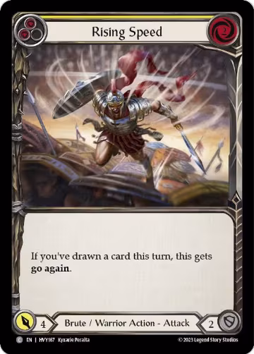 Rising Speed (Yellow) (HVY167), Heavy Hitters — Flesh & Blood card price