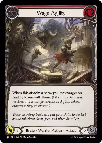 Wage Agility (Red) (HVY169), Heavy Hitters — Flesh & Blood card price