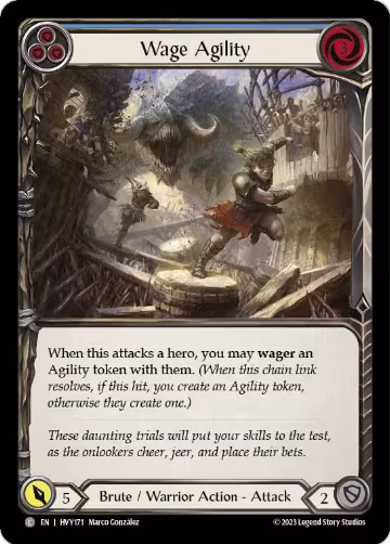 Wage Agility (Blue) (HVY171), Heavy Hitters — Flesh & Blood card price