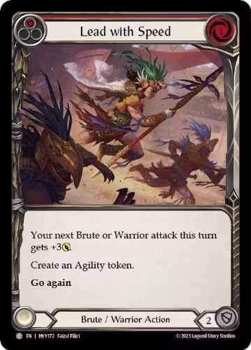 Lead with Speed (Red) (HVY172), Heavy Hitters — Flesh & Blood card price