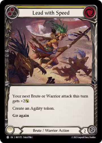 Lead with Speed (Yellow) (HVY173), Heavy Hitters — Flesh & Blood card price