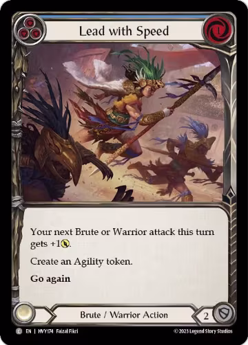 Lead with Speed (Blue) (HVY174), Heavy Hitters — Flesh & Blood card price
