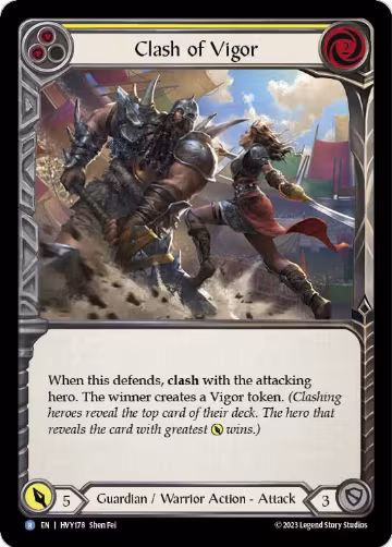 Clash of Vigor (Yellow) (HVY178), Heavy Hitters — Flesh & Blood card price