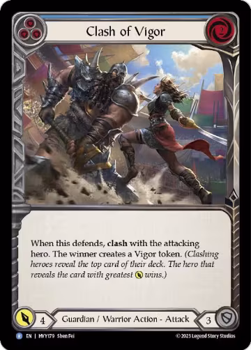 Clash of Vigor (Blue) (HVY179), Heavy Hitters — Flesh & Blood card price