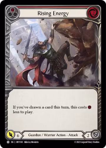 Rising Energy (Red) (HVY183), Heavy Hitters — Flesh & Blood card price