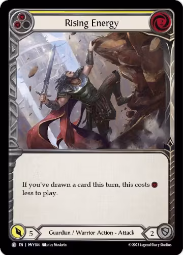 Rising Energy (Yellow) (HVY184), Heavy Hitters — Flesh & Blood card price