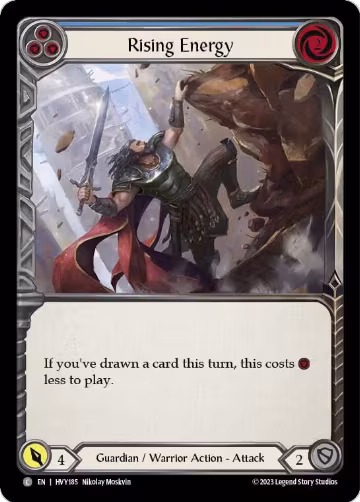 Rising Energy (Blue) (HVY185), Heavy Hitters — Flesh & Blood card price