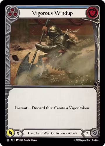 Vigorous Windup (Blue) (HVY188), Heavy Hitters — Flesh & Blood card price