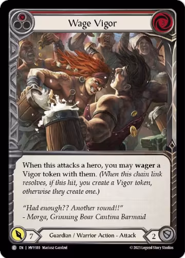 Wage Vigor (Red) (HVY189), Heavy Hitters — Flesh & Blood card price