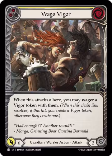 Wage Vigor (Yellow) (HVY190), Heavy Hitters — Flesh & Blood card price