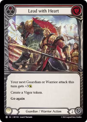 Lead with Heart (Red) (HVY192), Heavy Hitters — Flesh & Blood card price