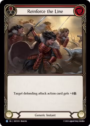 Reinforce the Line (Red) (HVY219), Heavy Hitters — Flesh & Blood card price