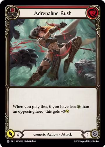 Adrenaline Rush (Red) (HVY222), Heavy Hitters — Flesh & Blood card price
