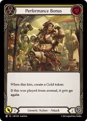 Performance Bonus (Yellow) (HVY226), Heavy Hitters — Flesh & Blood card price