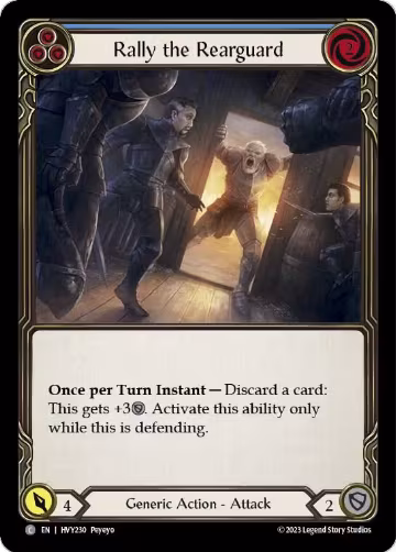 Rally the Rearguard (Blue) (HVY230), Heavy Hitters — Flesh & Blood card price