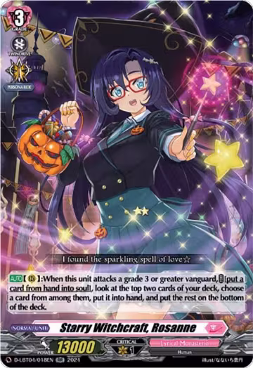 Starry Witchcraft, Rosanne (D-LBT04/018EN), D-LBT04: Lyrical Monasterio ~Trick or Trick!~ — Vanguard card price