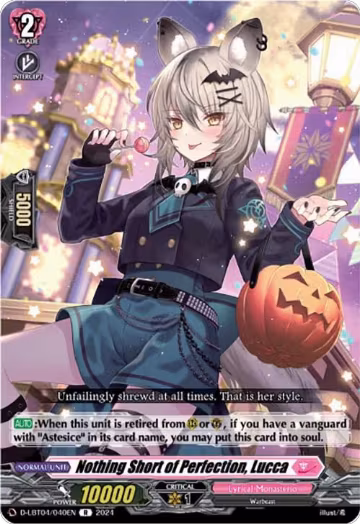 Nothing Short of Perfection, Lucca (D-LBT04/040EN), D-LBT04: Lyrical Monasterio ~Trick or Trick!~ — Vanguard card price