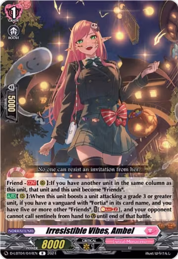 Irresistible Vibes, Ambel (D-LBT04/044EN), D-LBT04: Lyrical Monasterio ~Trick or Trick!~ — Vanguard card price