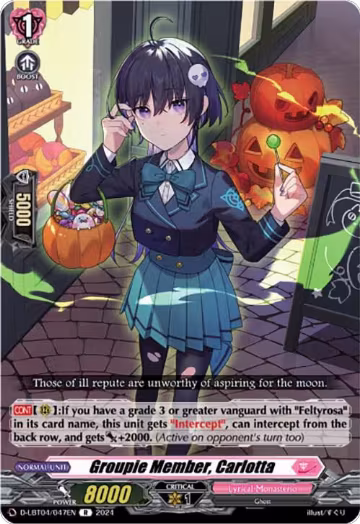 Groupie Member, Carlotta (D-LBT04/047EN), D-LBT04: Lyrical Monasterio ~Trick or Trick!~ — Vanguard card price