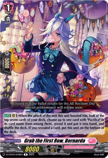 Grab the First Row, Bernarda (D-LBT04/048EN), D-LBT04: Lyrical Monasterio ~Trick or Trick!~ — Vanguard card price