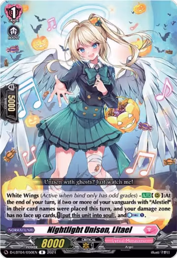 Nightlight Unison, Litael (D-LBT04/050EN), D-LBT04: Lyrical Monasterio ~Trick or Trick!~ — Vanguard card price