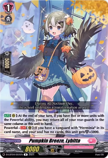 Pumpkin Breeze, Lybitta (D-LBT04/051EN), D-LBT04: Lyrical Monasterio ~Trick or Trick!~ — Vanguard card price