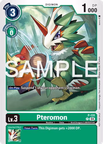 Pteromon (Digimon Liberator Promotion Pack) (P-131 P), Digimon Promotion Cards — Digimon card price