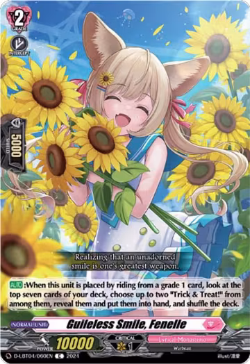 Guileless Smile, Fenelle (D-LBT04/060EN), D-LBT04: Lyrical Monasterio ~Trick or Trick!~ — Vanguard card price
