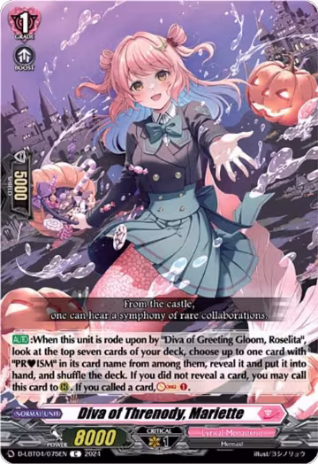 Diva of Threnody, Mariette (D-LBT04/075EN), D-LBT04: Lyrical Monasterio ~Trick or Trick!~ — Vanguard card price