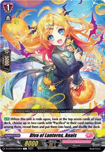 Diva of Lanterns, Anais (D-LBT04/076EN), D-LBT04: Lyrical Monasterio ~Trick or Trick!~ — Vanguard card price