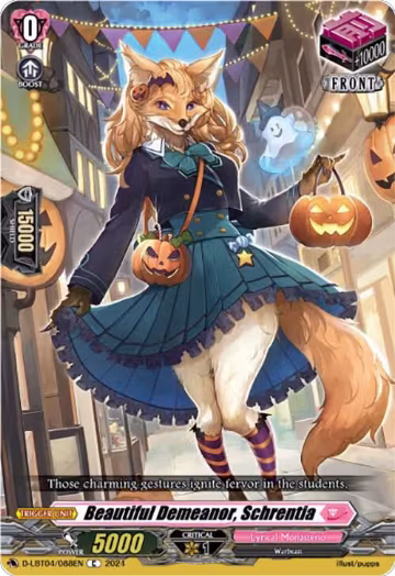 Beautiful Demeanor, Schrentia (D-LBT04/088EN), D-LBT04: Lyrical Monasterio ~Trick or Trick!~ — Vanguard card price