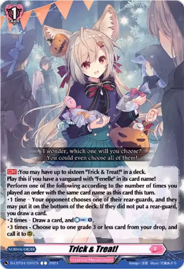 Trick & Treat! (D-LBT04/091EN) (D-LBT04/091EN), D-LBT04: Lyrical Monasterio ~Trick or Trick!~ — Vanguard card price