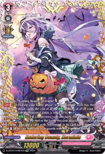 Enduring Beauty, Herminia (FFR) (D-LBT04/FFR01EN), D-LBT04: Lyrical Monasterio ~Trick or Trick!~ — Vanguard card price