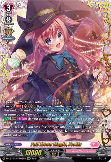 Full Moon Magic, Fortia (FFR) (D-LBT04/FFR08EN), D-LBT04: Lyrical Monasterio ~Trick or Trick!~ — Vanguard card price